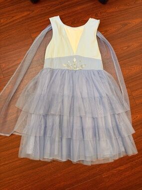 Disney Frozen II Sparkling Light Blue Tulle Party Dress